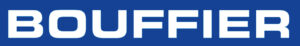 Bouffier-Logo: weißer Schriftzug „BOUFFIER“ auf blauem Hintergrund